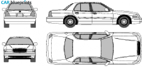 2001 Ford LTD Sedan blueprint