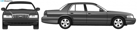 2008 Ford LTD Crown Victoria Sedan blueprint