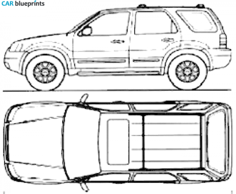 2006 Ford Maverick SUV blueprint