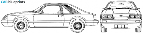 1986 Ford Mustang Coupe blueprint