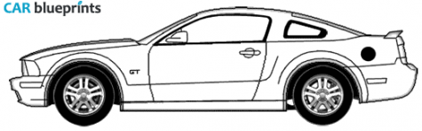 2005 Ford mustang Coupe blueprint