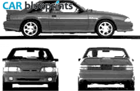 1993 Ford Mustang Cobra Coupe blueprint