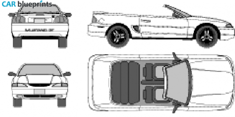 1994 Ford mustang Cabriolet blueprint