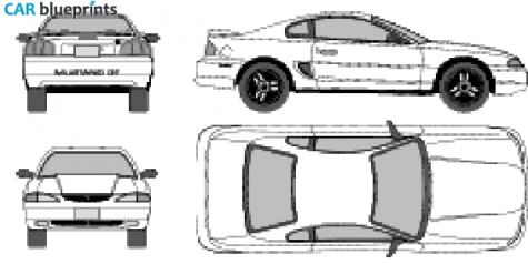 2000 Ford Mustang Coupe blueprint