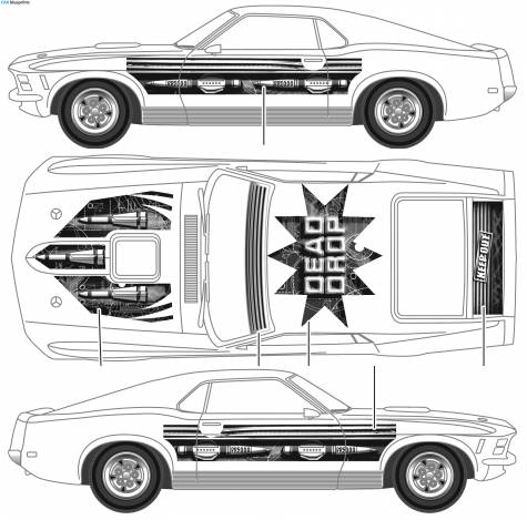 1974 Ford Mustang Snaptite Coupe blueprint