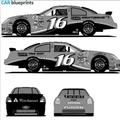 2006 Ford Nascar Coupe blueprint