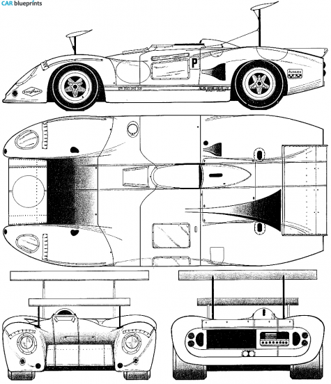 1968 Ford P69 Cabriolet blueprint