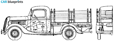 1937 Ford  Pick-up blueprint