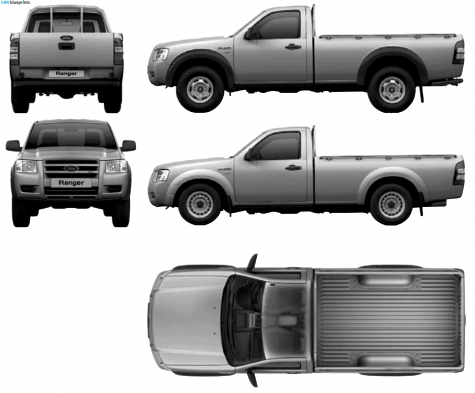 2007 Ford Ranger Regular Cab Pick-up blueprint