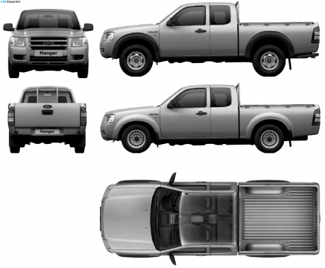 2007 Ford Ranger Regular Cab Pick-up blueprint