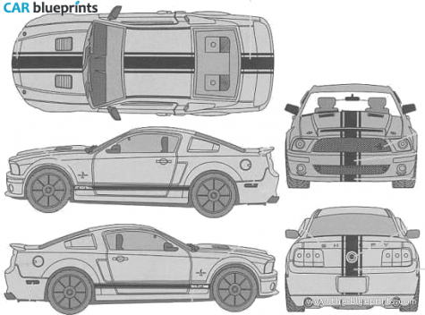 2008 Ford Shelby GT500 Super Snake Coupe blueprint