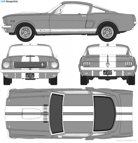 1966 Ford Shelby Mustang GT350H Coupe blueprint