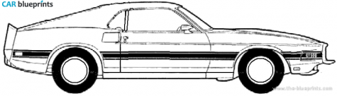 1969 Ford Shelby Mustang GT 500 Coupe blueprint