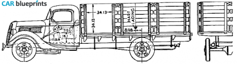 1937 Ford Srake Truck blueprint