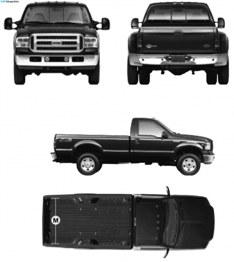 2007 Ford Super Duty Regular Cab Pick-up blueprint