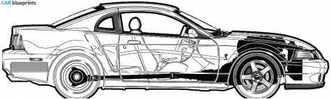 2003 Ford mustang Cobra Sedan blueprint