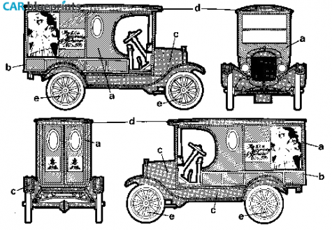 1923 Ford T Truck blueprint