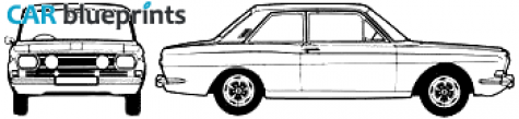 1969 Ford Taunus 15M (P6) RS 2-door Sedan blueprint