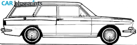 1967 Ford Taunus 15M Turnier 2-door Wagon blueprint