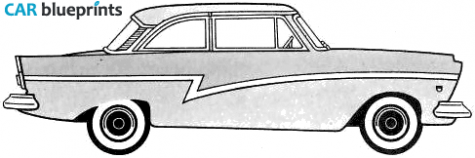 1957 Ford Taunus 17M Sedan blueprint