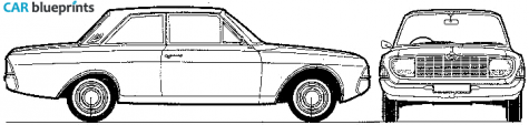 1967 Ford Taunus 17M (P5) 2-door Sedan blueprint