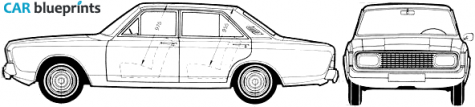 1969 Ford Taunus 17M P7 A Sedan blueprint