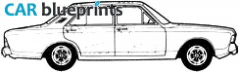 1969 Ford Taunus 17M (P7B) RS Sedan blueprint