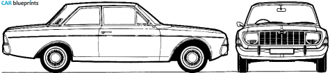 1966 Ford Taunus 20M (P5) 2-door Sedan blueprint