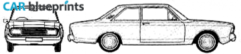 1970 Ford Taunus 20M (P7B) 2-door Sedan blueprint