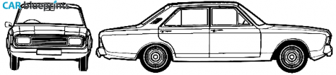 1969 Ford Taunus 20M (P7B) Sedan blueprint