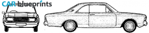 1970 Ford Taunus 20M (P7B) Coupe blueprint