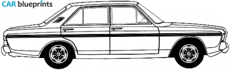 1969 Ford Taunus 20M (P7B) RS Sedan blueprint