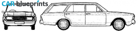 1970 Ford Taunus 20M (P7B) Turnier Wagon blueprint