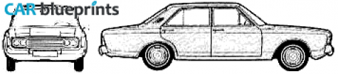 1970 Ford Taunus 26M (P7B) Sedan blueprint