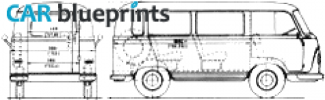 1964 Ford Taunus FK Minibus Bus blueprint