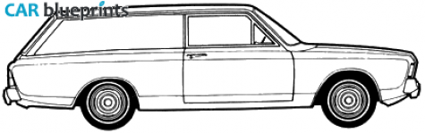 1967 Ford Taunus 17M (P7) Van blueprint