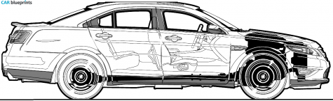 2010 Ford Taurus SHO Sedan blueprint