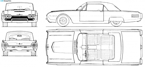 1961 Ford Thunderbird Coupe blueprint