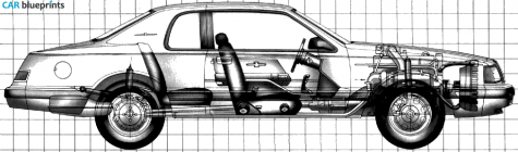 1984 Ford Thunderbird Coupe blueprint