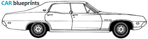 1970 Ford Torino Brougham Hard Top Sedan blueprint