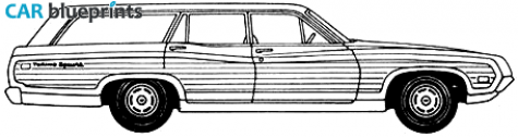 1970 Ford Torino Brougham Squire Wagon blueprint