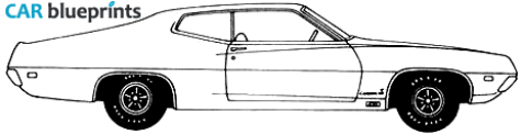 1970 Ford Torino Cobra 2-door Sportroof Coupe blueprint