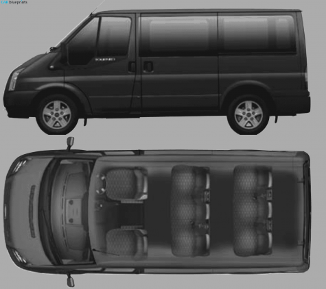 2006 Ford Tourneo GLX Minivan blueprint