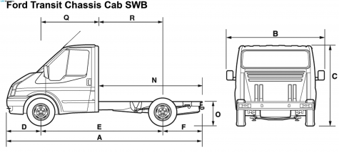 2008 Ford Transit Chassis Cab SWB Truck blueprint