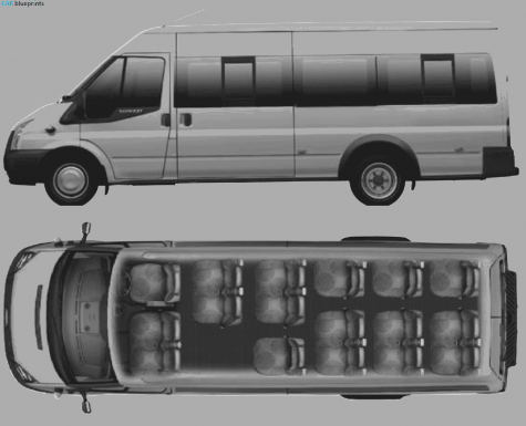 2008 Ford Transit Bus blueprint