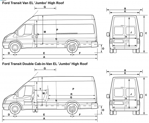 2008 Ford Transit Van blueprint