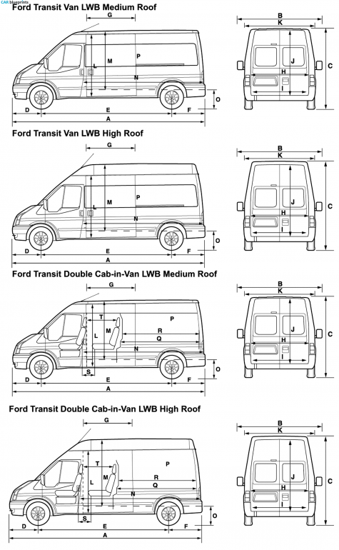 2008 Ford Transit LWB Van blueprint