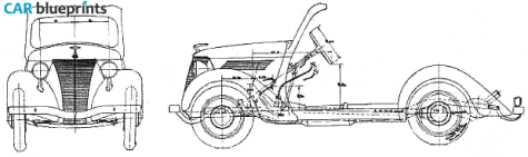 1937 Ford Junior Chassis Truck blueprint