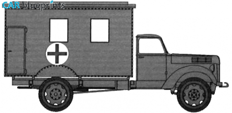 Ford V3000 Ambulance Van blueprint