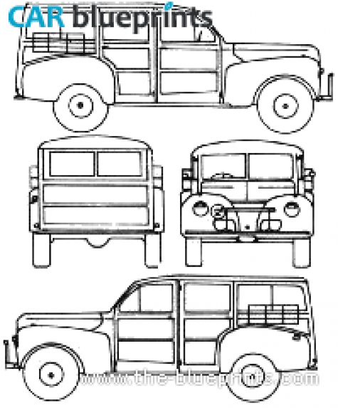 1941 Ford V8 Station Wagon blueprint